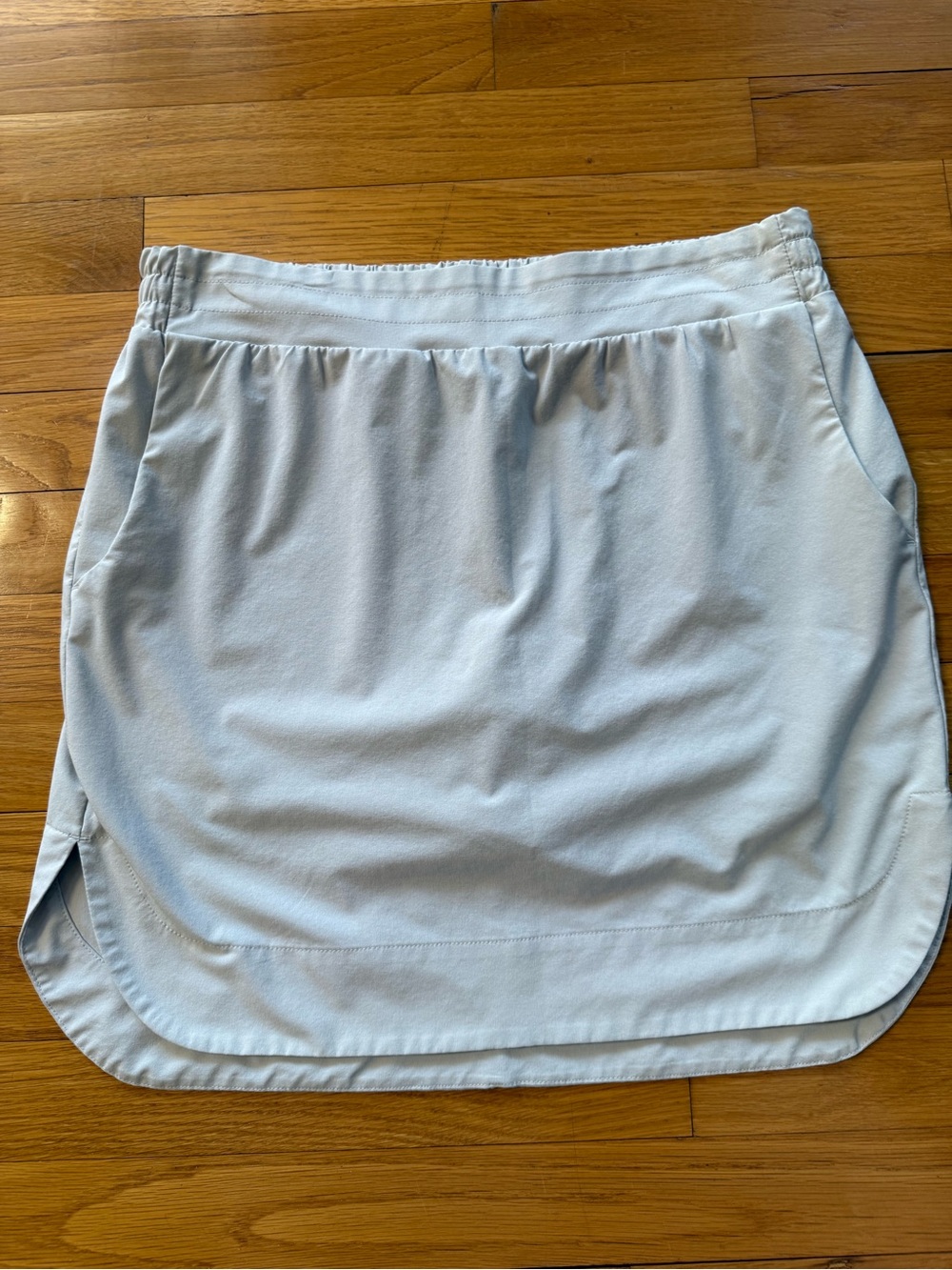 Athleta Light Blue Elastic-Waist Mini Skirt